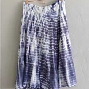 Chaps Denim Blue & White Maxi Skirt